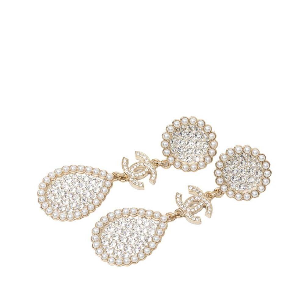 Chanel Cc Logo Stud Earrings Gold-Tone #288010C11B
